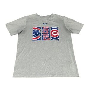 Nike‎ The Nike Tee Dri-FIT Chicago Cubs MLB Gray T-Shirt Youth Size L (14/16)